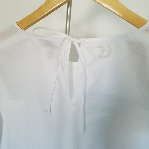 Loft White Top with floral embroidery. - Picture 3 of 8